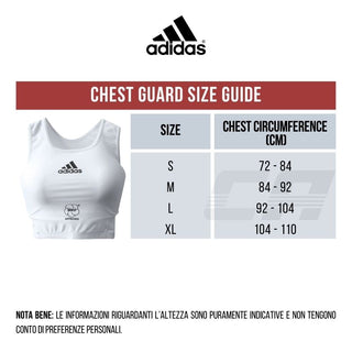 Chest guard Adidas White WKF Homologated