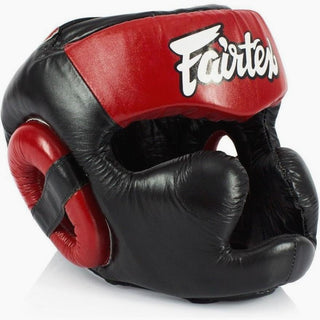 Casco Fairtex Diagonal Vision Sparring HG13 Nero-rosso