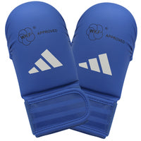 Karate-Kumite Gloves Adidas Red and Blue WKF Approved without thumbs