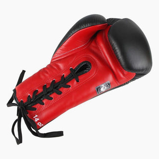 Guantoni Muay Thai Twins Special BGLL-1 Nero-Rosso con lacci