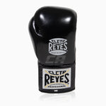 Boxing gloves Cleto Reyes Professional CB2 Black-Silver with laces 