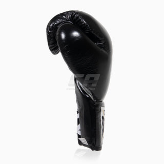 Boxing gloves Cleto Reyes Professional CB2 Black-Silver with laces 