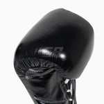 Boxing gloves Cleto Reyes Professional CB2 Black-Silver with laces 