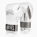 Boxing gloves Cleto Reyes Sparring CE6 Silver-White Special Edition