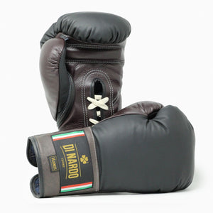 Boxing gloves Di Nardo with Black-Burgundy laces 14 oz