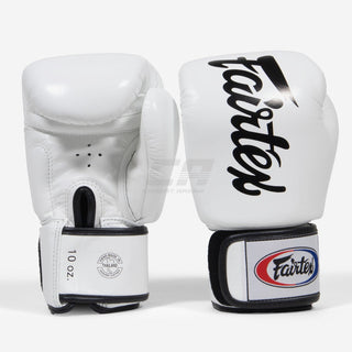 Thai boxing gloves Fairtex BGV19 Deluxe White