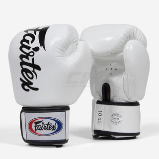 Thai boxing gloves Fairtex BGV19 Deluxe White