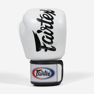 Thai boxing gloves Fairtex BGV19 Deluxe White