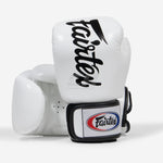 Thai boxing gloves Fairtex BGV19 Deluxe White