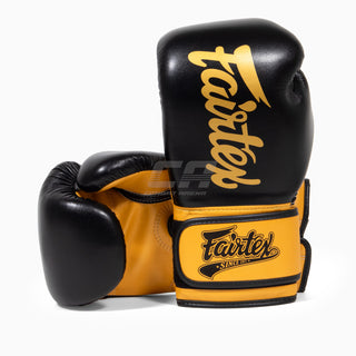 Thai boxing gloves Fairtex Super Sparring BGV18 Black-Gold