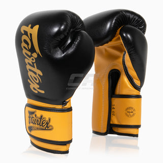 Thai boxing gloves Fairtex Super Sparring BGV18 Black-Gold