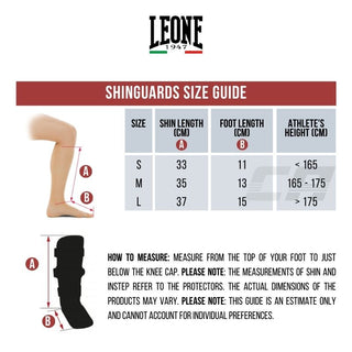 Shinguards Leone Smart PT135 with foot guard