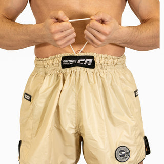 Pantaloncini kick-thai Combat Arena Light Tech Bianco crema-Combat Arena