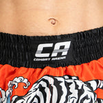 Pantaloncini kick-thai Combat Arena Yin Yang Battle Rosso-Combat Arena