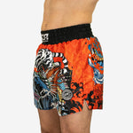 Pantaloncini kick-thai Combat Arena Yin Yang Battle Rosso-Combat Arena