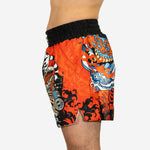 Pantaloncini kick-thai Combat Arena Yin Yang Battle Rosso-Combat Arena