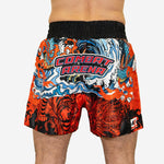 Pantaloncini kick-thai Combat Arena Yin Yang Battle Rosso-Combat Arena