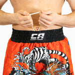 Pantaloncini kick-thai Combat Arena Yin Yang Battle Rosso-Combat Arena