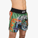 Pantaloncini kick-thai Combat Arena Yin Yang Battle Verde-Combat Arena