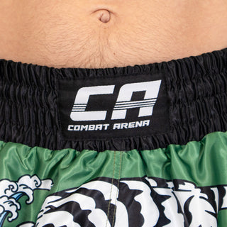 Pantaloncini kick-thai Combat Arena Yin Yang Battle Verde-Combat Arena