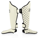 Shinguards Fairtex Competition SP5 with foot guards White