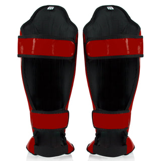 Shinguards Fairtex Competition SP5 with foot guards Red