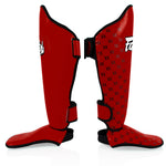 Shinguards Fairtex Competition SP5 with foot guards Red