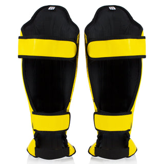 Shinguards Fairtex Competition SP5 with foot guards Yellow