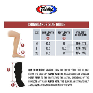 Shinguards Fairtex SP7 With Separable Foot Guards