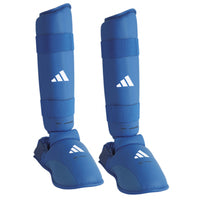 shinguards and Parapods Adidas Red and Blue WKF Approved