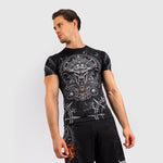 Rashguard Venum Gladiator 5.0 maniche corte Nero-Argento-Combat Arena