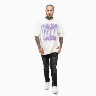 T-shirt Tapout Oversize CF Tee Bianco-Combat Arena