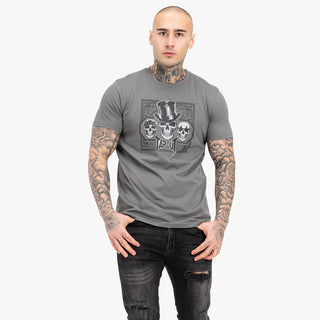 T-shirt Tapout Skull Tee Gray