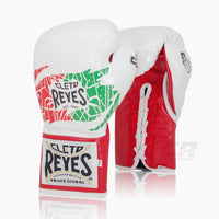 Guantoni Cleto Reyes Safetec CB4 Mexican Bianco-Rosso con lacci-Combat Arena