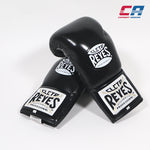 Boxing gloves Cleto Reyes Professional CB2 Black-Silver with laces 